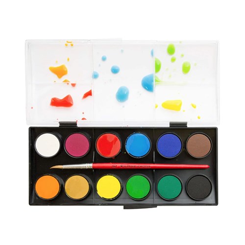 FAB-62-125011 - FABER CASTELL WATERCOLOUR Paint Tablets Set12(3)